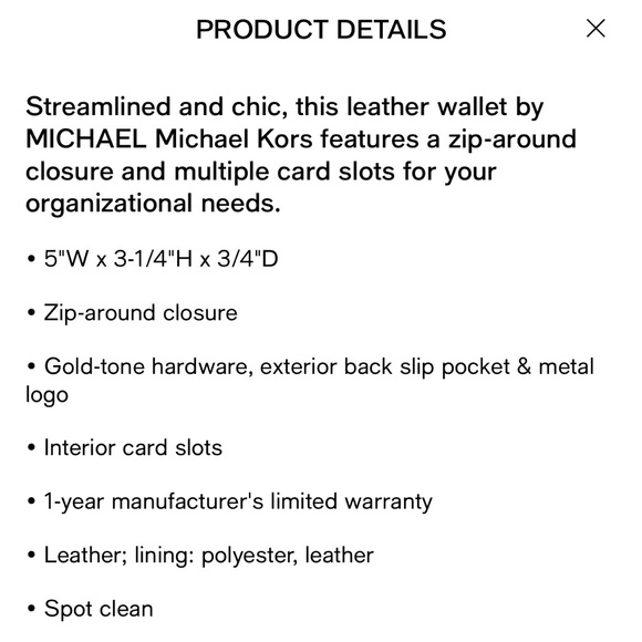 Michael Kors Jet Set Small Zip Around Card Case. COLOR: Spiced Coral/optic White - Picture 9 of 9